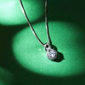 Zales 925 and cz necklace and pendant